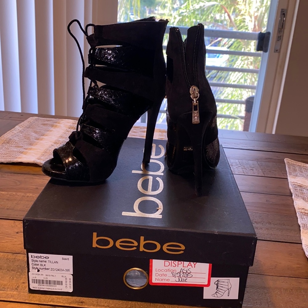 Bebe black Tillan heels